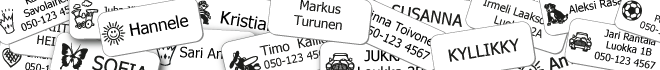 Silitettävät nimilaput