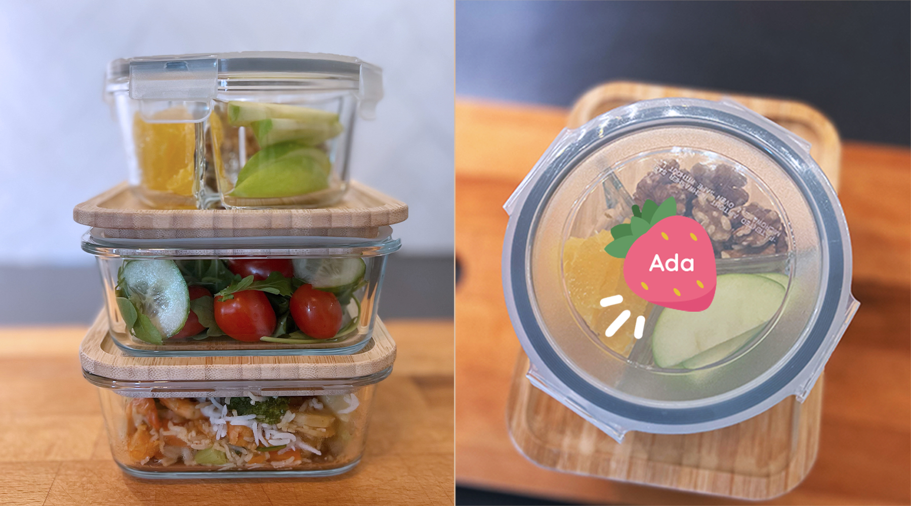 Aamupuuro raikkailla marjoilla tarjolla lasipurkeissa